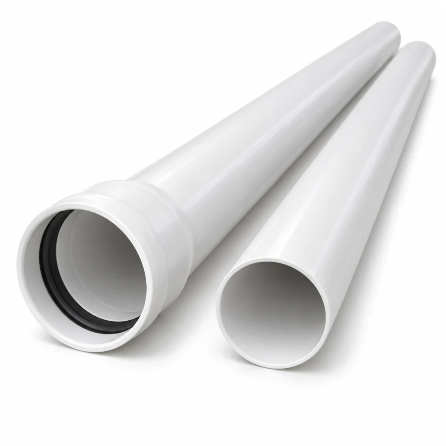 Tubería PVC junta de goma alcantarillado