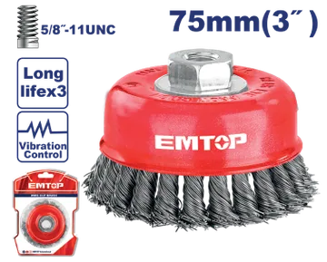 Cepillo Ace Copa 3" X 5/8" Trenz