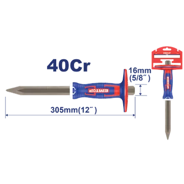 Cincel Punta 12" Industrial