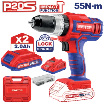 Taladro Impacto Inalámbrico 1/2" Kit 20V