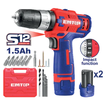 Taladro Impacto Inalámbrico 3/8" Kit 12V