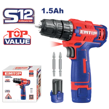 Taladro Inalámbrico 3/8"12V C/1Bat S/Carg