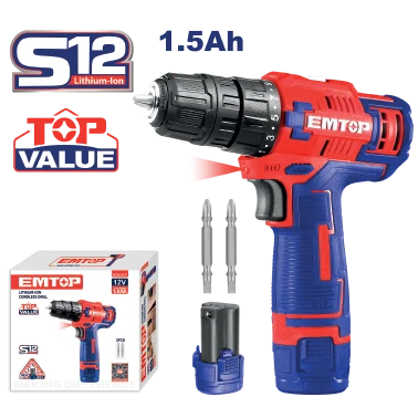 Taladro Inalámbrico 3/8"12V C/1Bat S/Carg