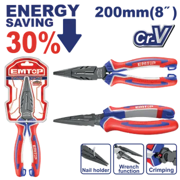 Pinza Pico Largo 8" (Cr-V)