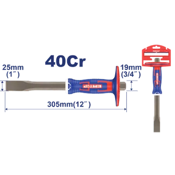 Cincel Plano 25X305Mm 1" X 12" Con Grip