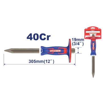 Cincel Punta 3/4"X12" Con Grip