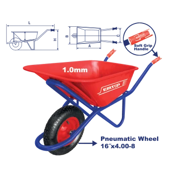 Carretilla 6' Roja Aire/Tubu- Lar M/Metal