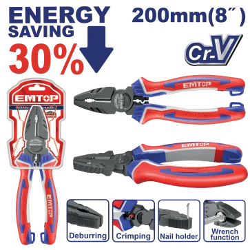 Alicate Eléctrico Prof Cr-V 8"