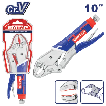 Alicate Presion Cr-V 10" Curvo