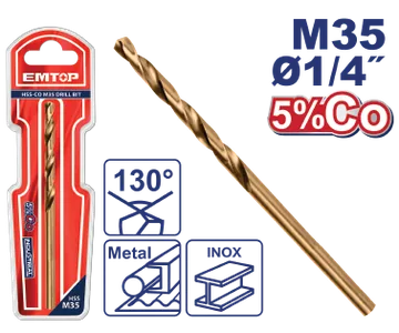 Barrena Metal Cobalto Hss 1/4'' Blister
