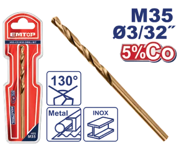 Barrena Metal Cobalto Hss 3/32''(2/1)Bl