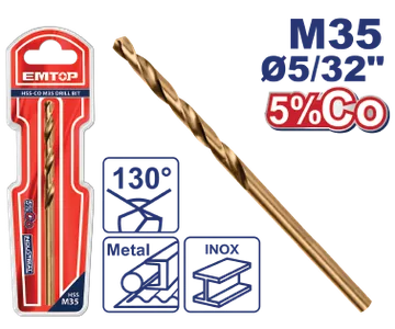 Barrena Metal Cobalto Hss 5/32'' Blister