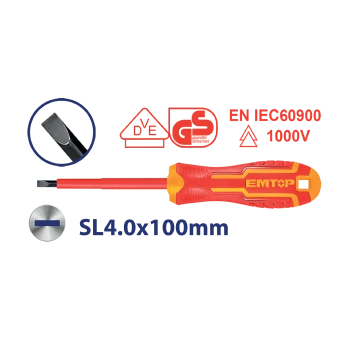 Destornillador 1000V 4" Plano