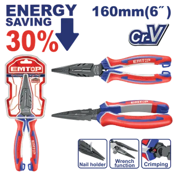 Pinza Pico Largo 6" Cr-V