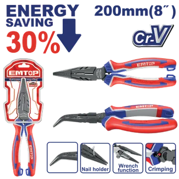 Pinza Pico Largo 8" Cr-V