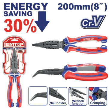 Pinza Pico Largo 8" Cr-V