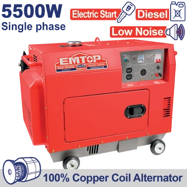 Planta Eléctrico 5,500W Diesel Silenciosa
