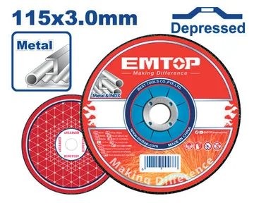 Disco Cort Metal 4 1/2"X 1/8" C/Deprimido
