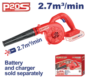 Soplador Hojas Inalámbrico 20V S/Bat S/Carg
