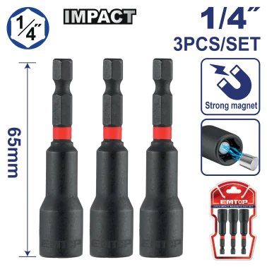 Cubo Magnetico Impacto 1/4"X2.5"(Bl 3/1)