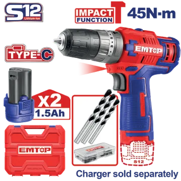 Taladro Inalámbrico 3/8''12V +50Acc