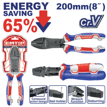 Alicate Eléctrico Prof Cr-V 8" Super
