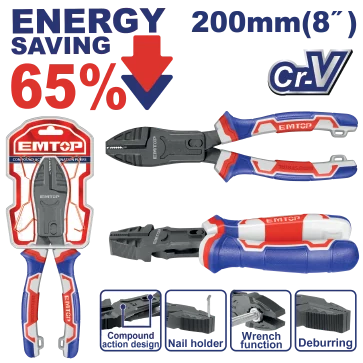Alicate Eléctrico Prof Cr-V 8" Super