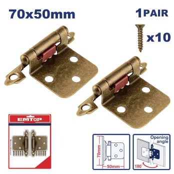Bisagra Presion Bronce Top Value Blister