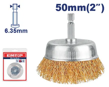 Cepillo Acero Taladro 2" Copa