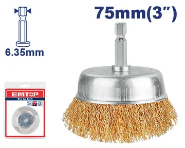Cepillo Acero Taladro 3" Copa