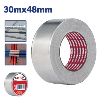 Cinta Ductos Aluminio 2"X30Mts Top Value