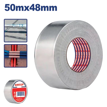Cinta Ductos Aluminio 2"X50Mts Top Value