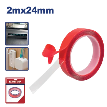 Cinta Doble Cara 1"X1Mt Transp Top Value