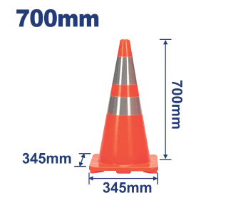 Cono Seguridad C/Franja 70Mm Top Value
