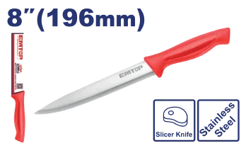 Cuchillo Rebanador 8" M/Plastico Top Value