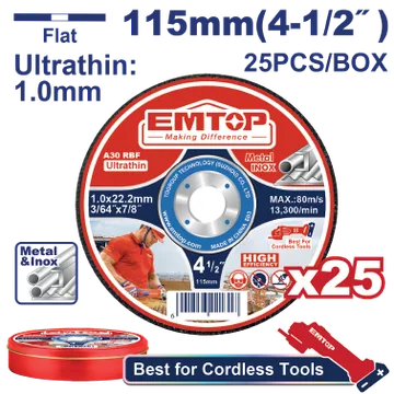 Disco Corte Metal 4 1/2"C/Plano 25/1