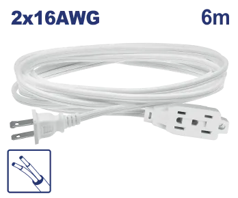 Extension Eléctrico Fam 20' Blanca Top Value