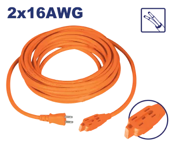 Extension Eléctrico Ind 50' Naranja Top Value