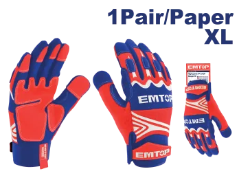 Guante Cuero Pvc Impacto Xl Mecanico