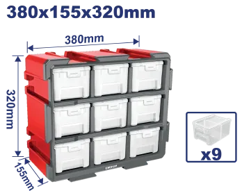 Jgo Gaveta Bin Clear 9/1 6.5"X4.5"X3.5" T/Val