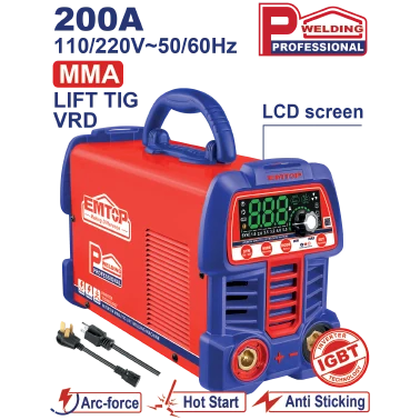 Maquina Soldar Invert 110-220V 200A Mma/Ti