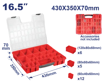 Organizador Plast 21 Compartimientos 16.5"