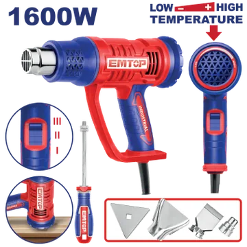 Pistola Calor 1600W C/Acce- Sorios
