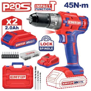 Taladro Inalámbrico 3/8"20V 55Acc