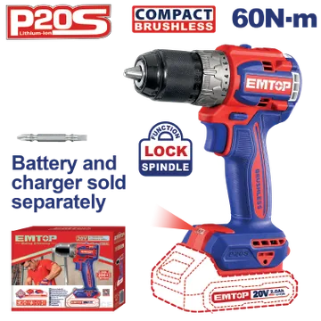 Taladro Inalámbrico 1/2''20V S/Bat S/Carg