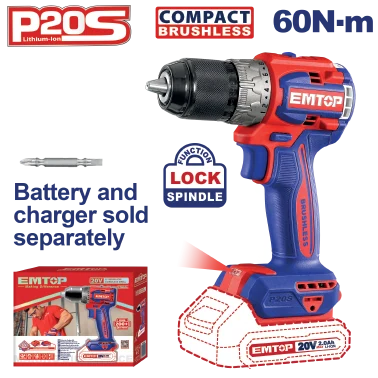 Taladro Inalámbrico 1/2''20V S/Bat S/Carg