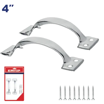 Tirador Puerta Cromado 4" Top Value Blister
