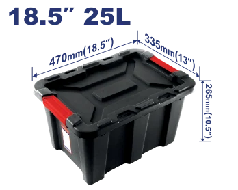 Caja Almacenamiento 18.5"(25Lts) Negra T/V