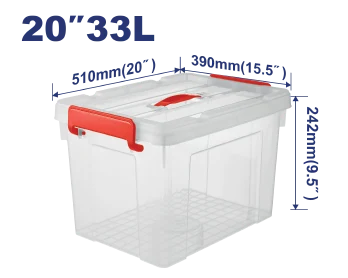 Caja Almacenamiento 20" (33Lts) Transp T/V