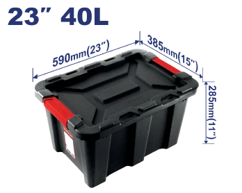Caja Almacenamiento 23" (40Lts) Negra T/V